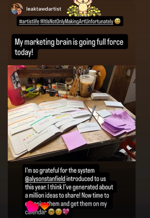 Lea Tawd shows how fun content creation for artists can be