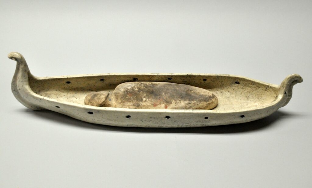 Cindy Rassche ceramic model of a boat
