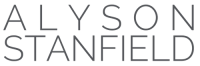Alyson Stanfield logo in gray with name stacked